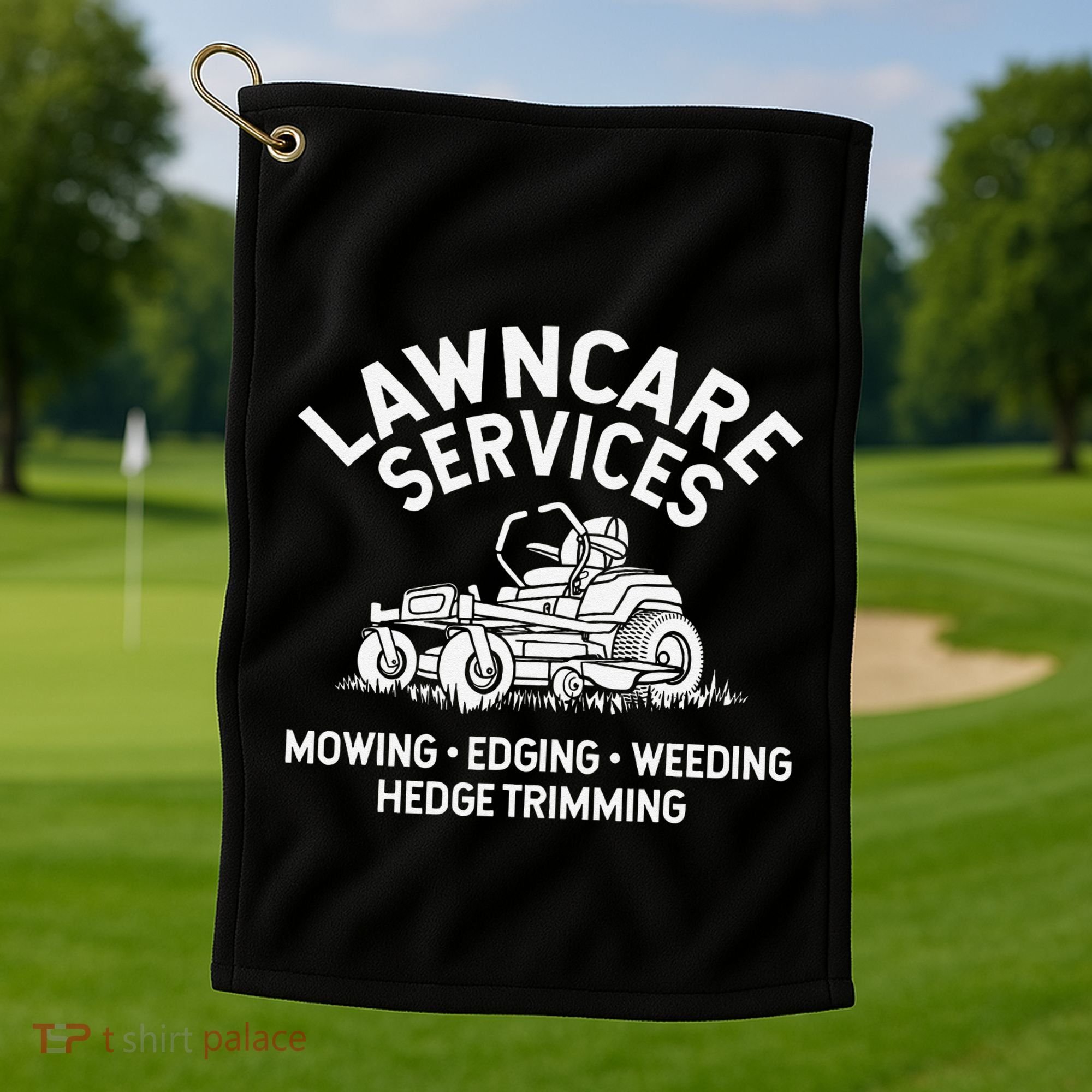 Lawn Care Services Zero Turn Mower Golf Towel