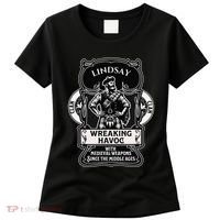 Lindsay Clan Scottish Havoc Gaelic Games Women's T-Shirt thumb 0