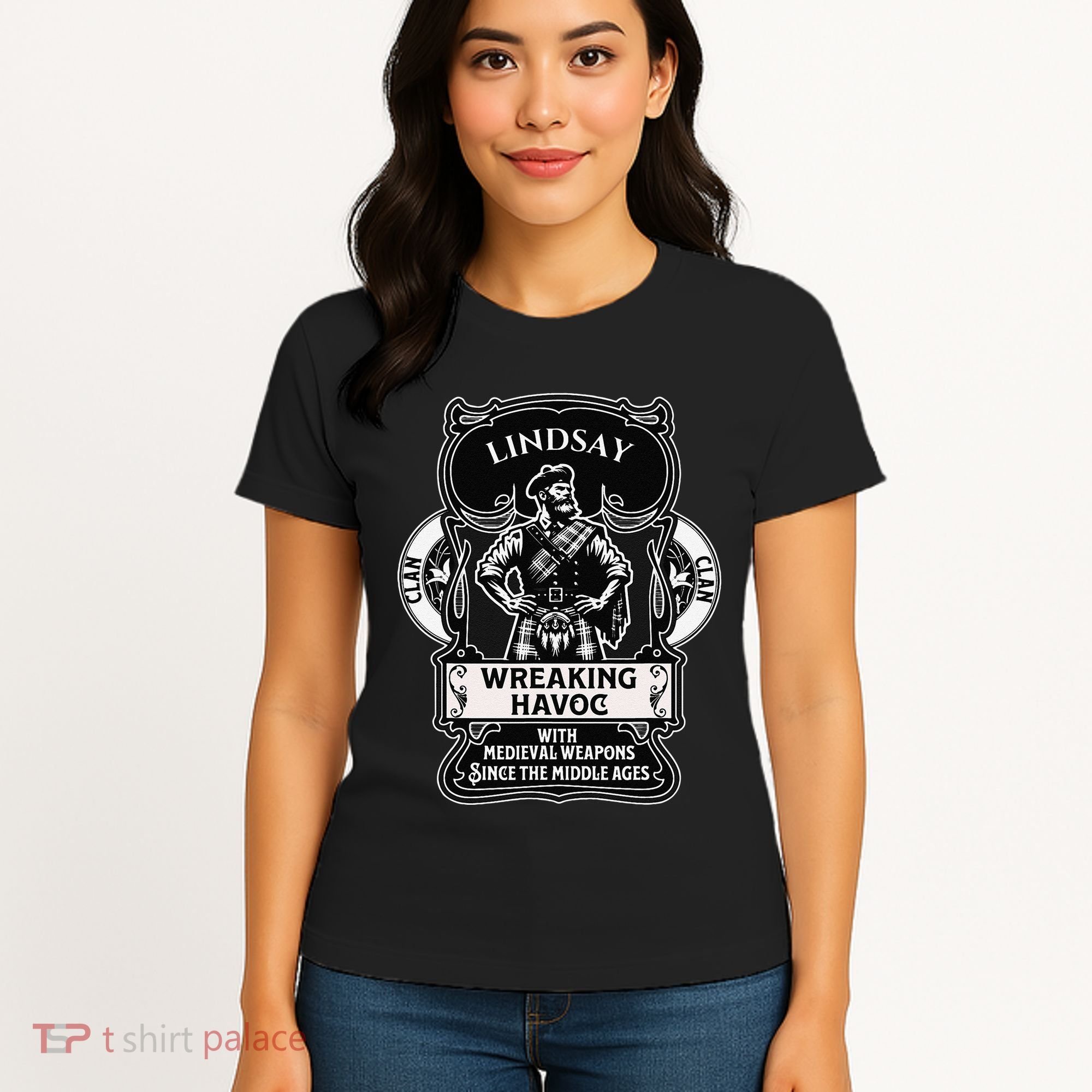 Lindsay Clan Scottish Havoc Gaelic Games Women's T-Shirt