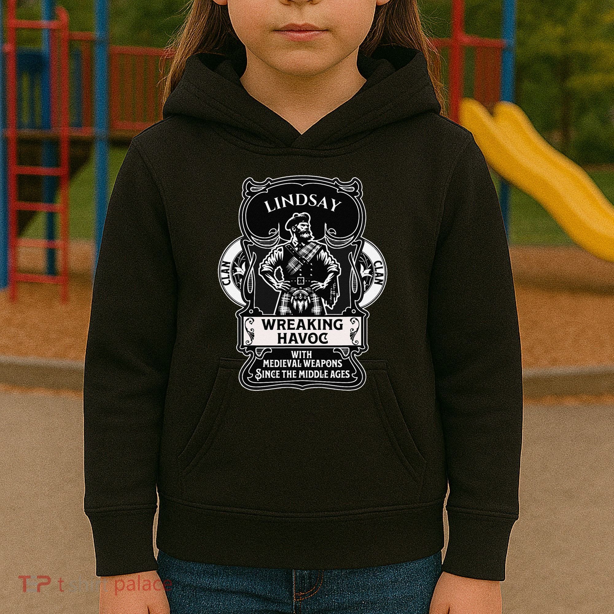 Lindsay Clan Scottish Havoc Gaelic Games Kids Hoodie