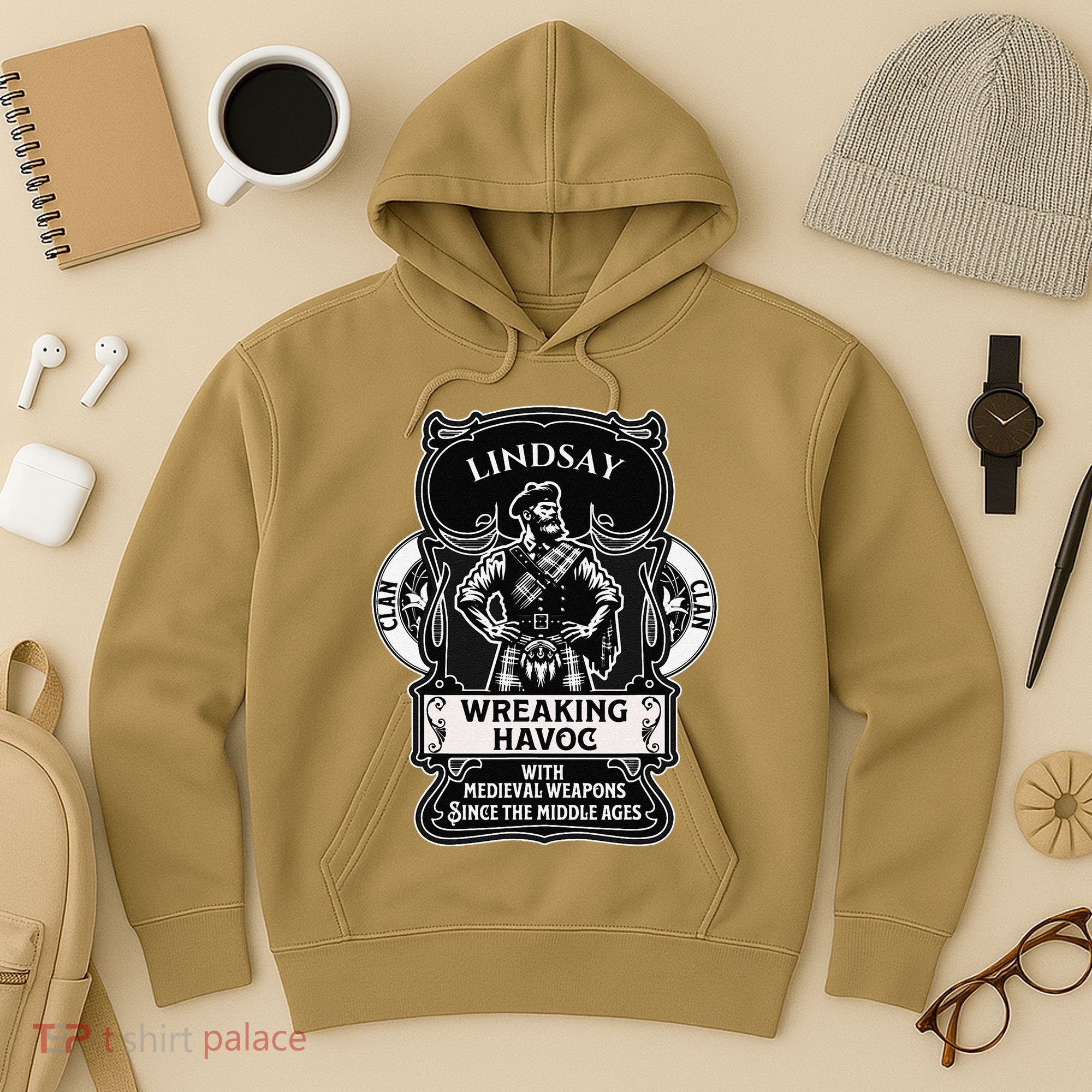 Lindsay Clan Scottish Havoc Gaelic Games Hoodie