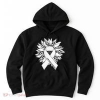 Lung Cancer Sunflower Lung Cancer Awareness Hoodie thumb 0