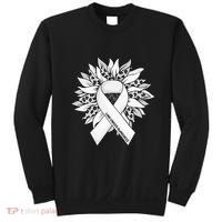 Lung Cancer Sunflower Lung Cancer Awareness Sweatshirt thumb 0