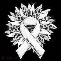 Lung Cancer Sunflower Lung Cancer Awareness Sweatshirt thumb 3