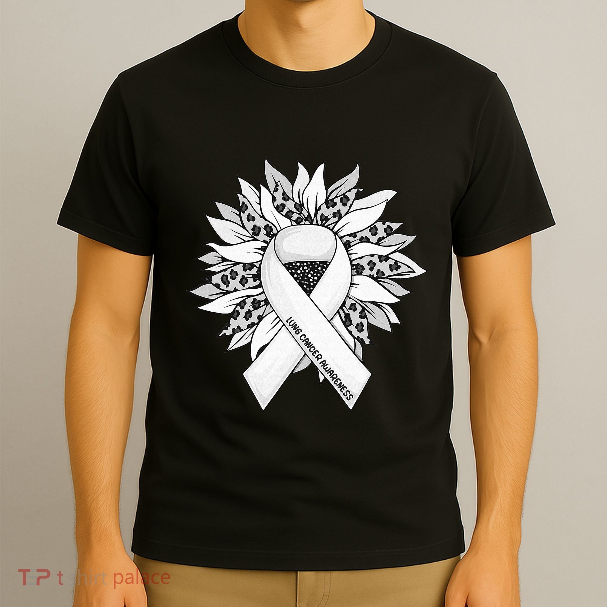 Lung Cancer Sunflower Lung Cancer Awareness T-Shirt