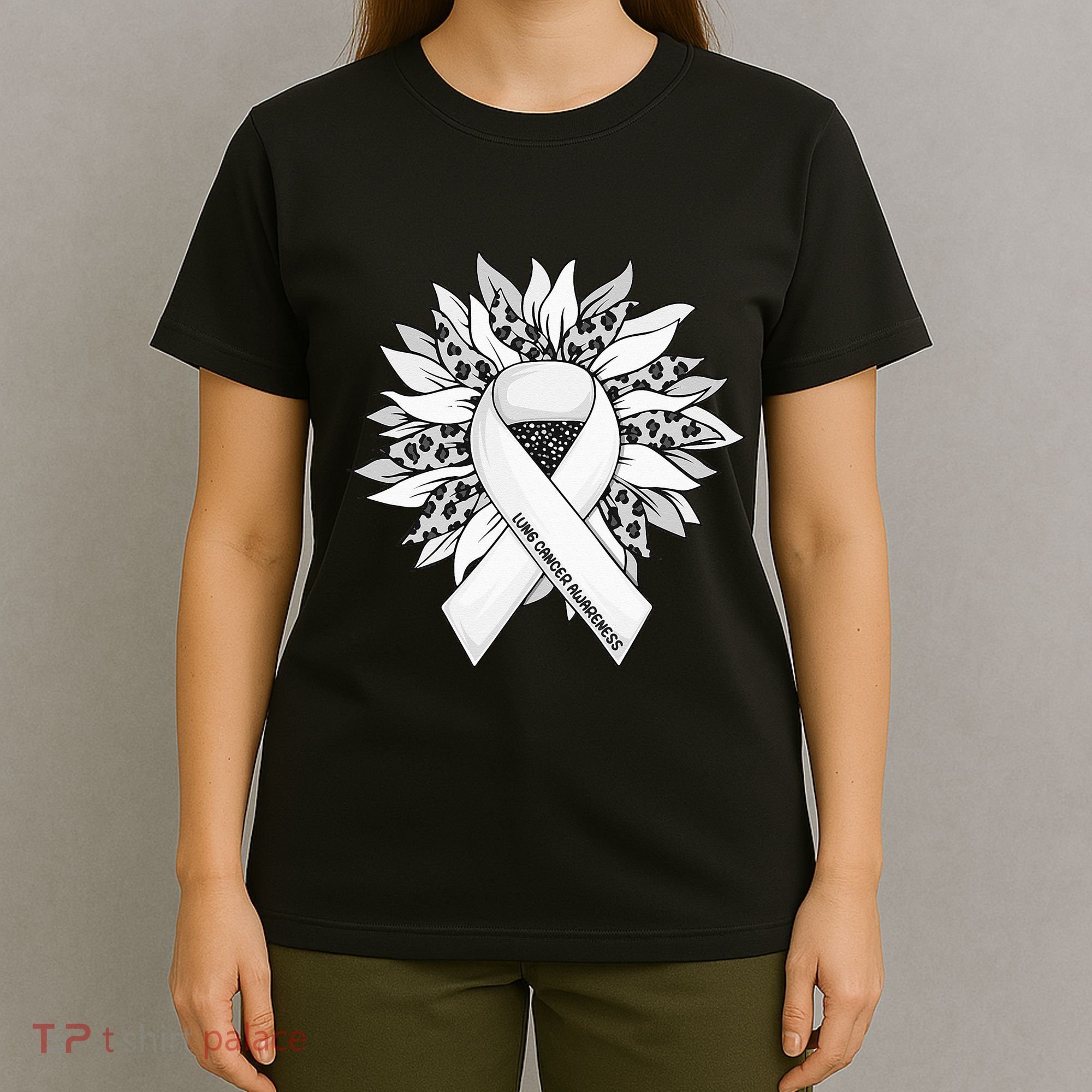 Lung Cancer Sunflower Lung Cancer Awareness T-Shirt