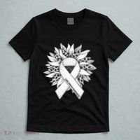 Lung Cancer Sunflower Lung Cancer Awareness T-Shirt thumb 5