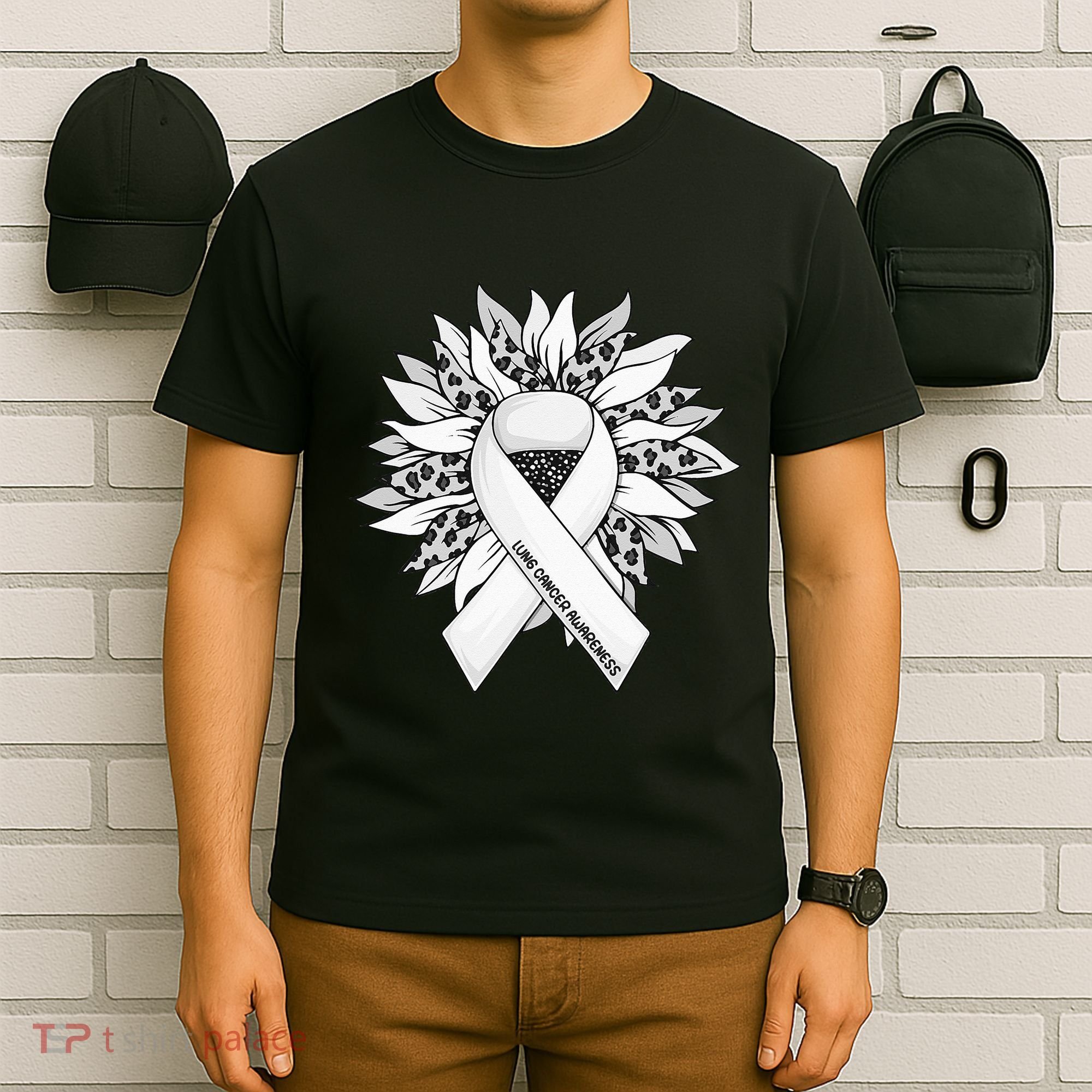 Lung Cancer Sunflower Lung Cancer Awareness T-Shirt