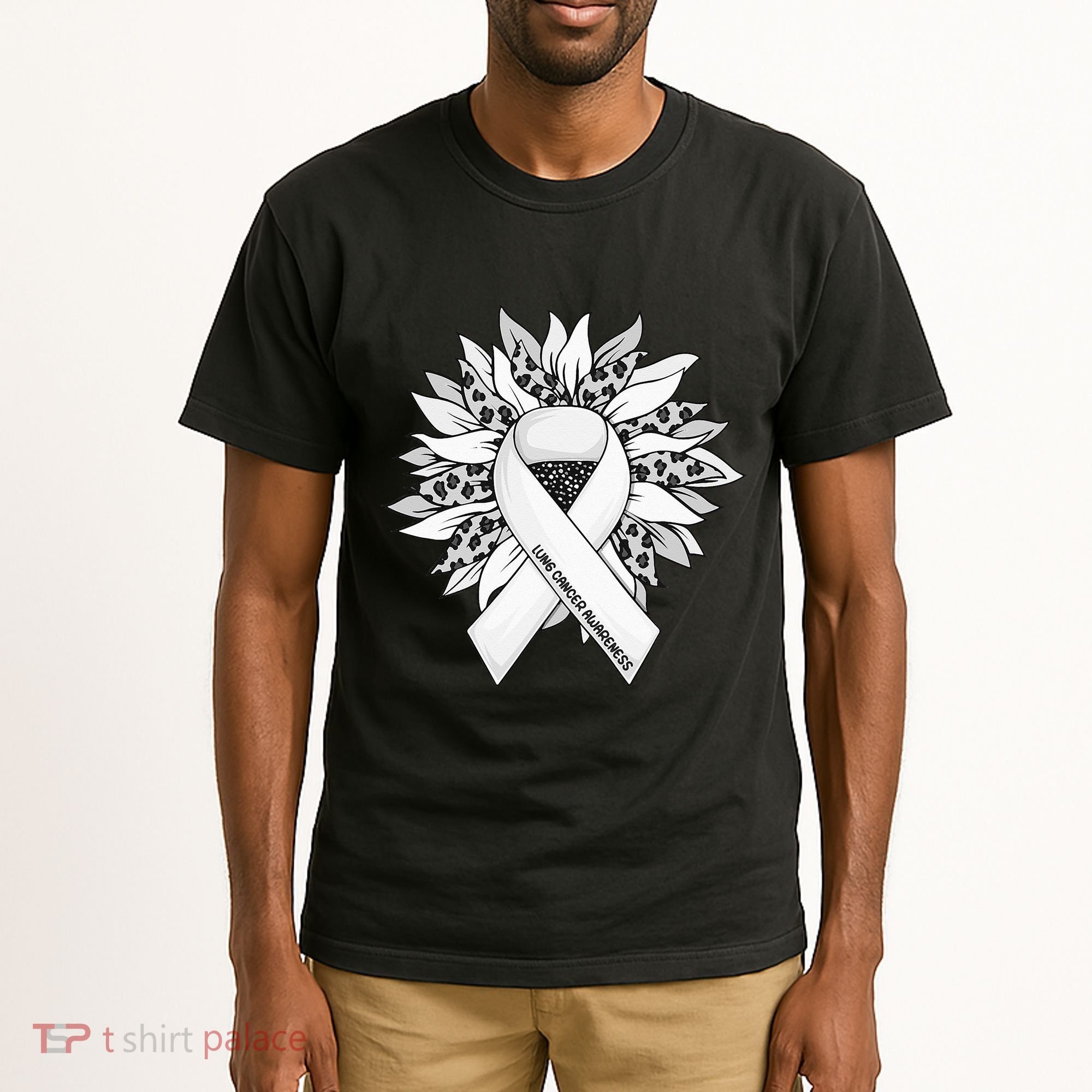 Lung Cancer Sunflower Lung Cancer Awareness Tall T-Shirt
