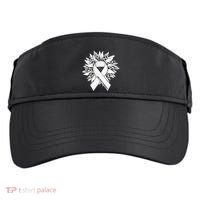 Lung Cancer Sunflower Lung Cancer Awareness Adult Drive Performance Visor thumb 0