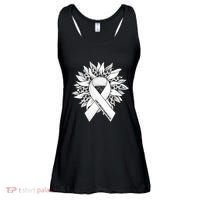 Lung Cancer Sunflower Lung Cancer Awareness Ladies Essential Flowy Tank thumb 0