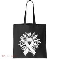 Lung Cancer Sunflower Lung Cancer Awareness Tote Bag thumb 0