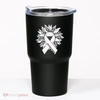 Lung Cancer Sunflower Lung Cancer Awareness Tumbler thumb 0