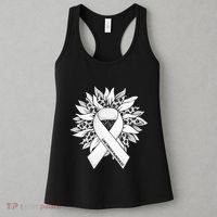 Lung Cancer Sunflower Lung Cancer Awareness Women's Tank Top thumb 3