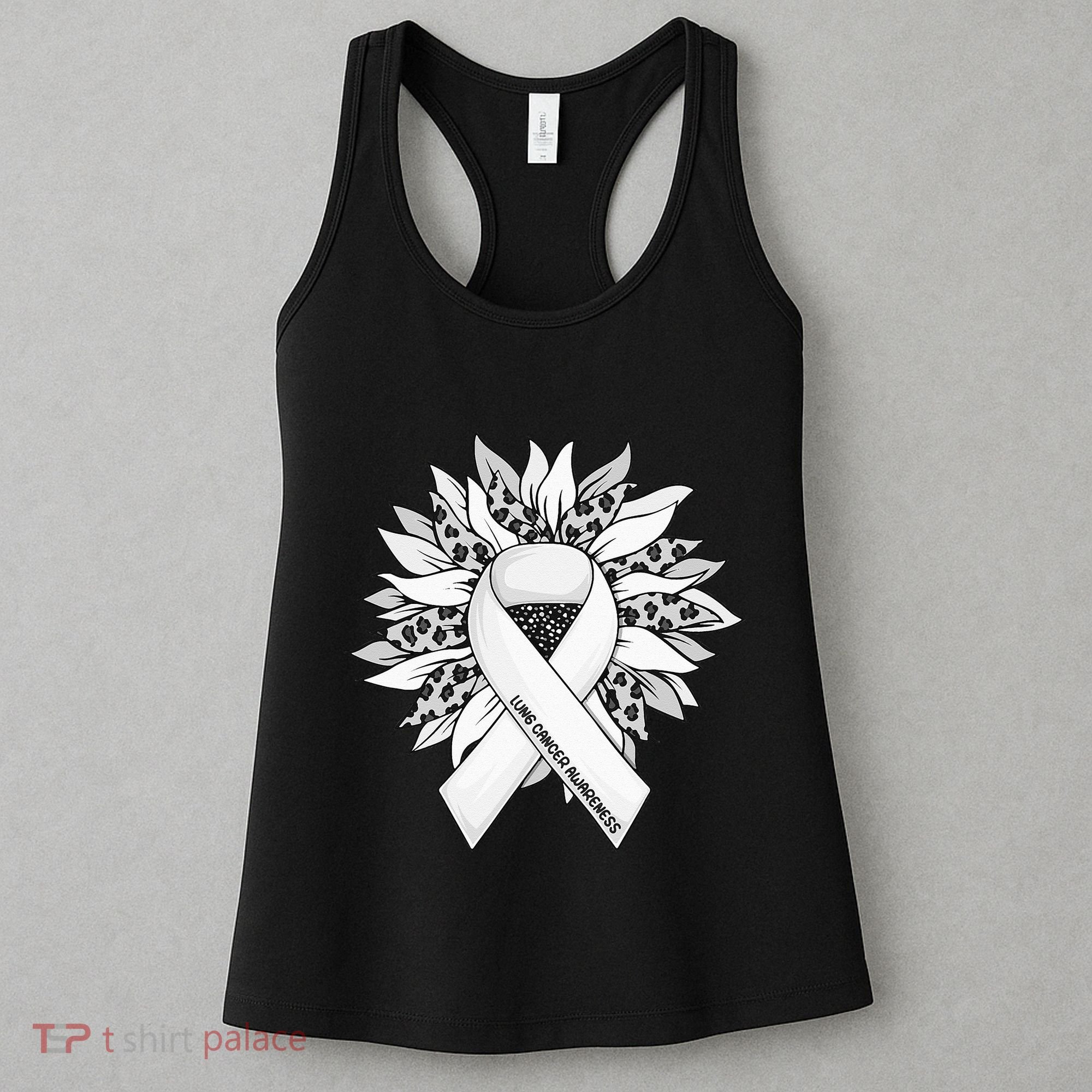 Lung Cancer Sunflower Lung Cancer Awareness Women's Tank Top