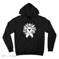 Lung Cancer Sunflower Lung Cancer Awareness Tall Hoodie thumb 0