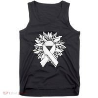 Lung Cancer Sunflower Lung Cancer Awareness Tank Top thumb 0