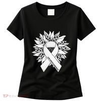 Lung Cancer Sunflower Lung Cancer Awareness Women's T-Shirt thumb 0