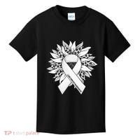 Lung Cancer Sunflower Lung Cancer Awareness Kids T-Shirt thumb 0