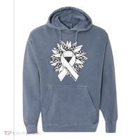 Lung Cancer Sunflower Lung Cancer Awareness Comfort Colors Garment-Dyed Hooded Sweatshirt thumb 0