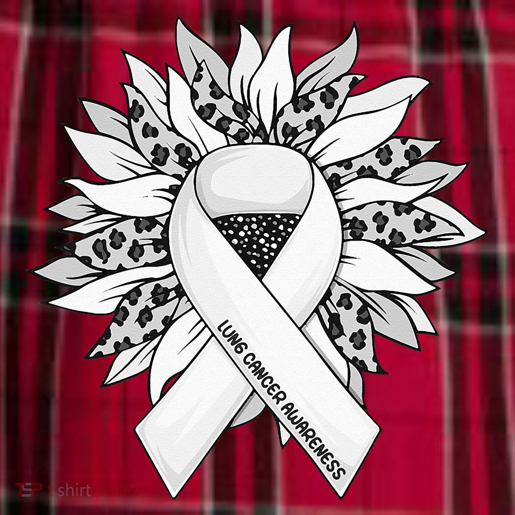 Lung Cancer Sunflower Lung Cancer Awareness Women's Flannel Plaid Pajama Pants