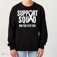 Lung Cancer Support Squad Lung Cancer Awareness Women's Sweatshirt thumb 0
