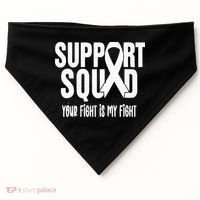 Lung Cancer Support Squad Lung Cancer Awareness USA-Made Doggie Bandana thumb 0