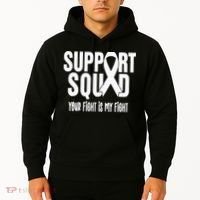 Lung Cancer Support Squad Lung Cancer Awareness Hoodie thumb 2