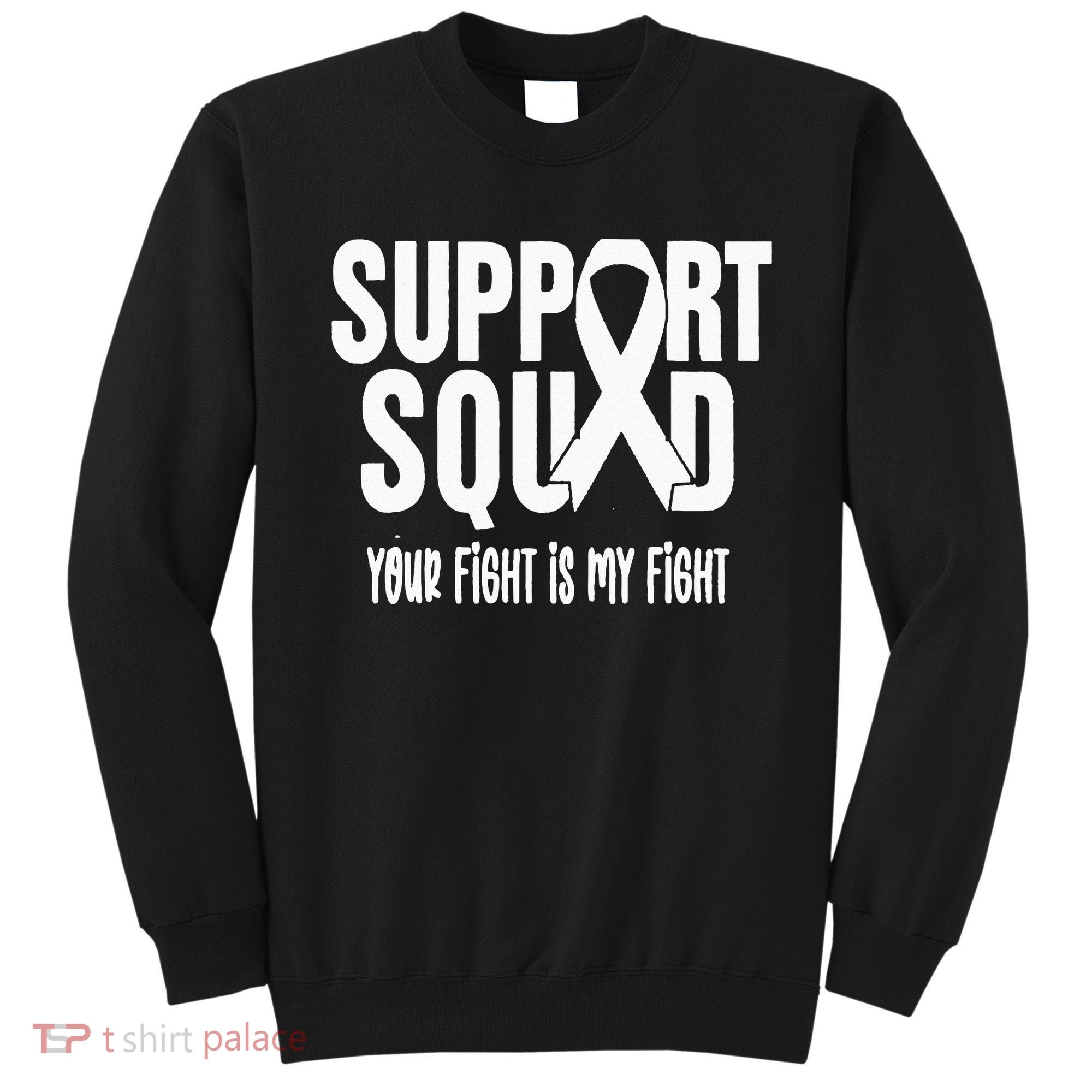 Lung Cancer Support Squad Lung Cancer Awareness Sweatshirt