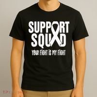 Lung Cancer Support Squad Lung Cancer Awareness T-Shirt thumb 3