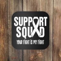 Lung Cancer Support Squad Lung Cancer Awareness Coaster thumb 0