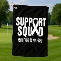 Lung Cancer Support Squad Lung Cancer Awareness Golf Towel thumb 1