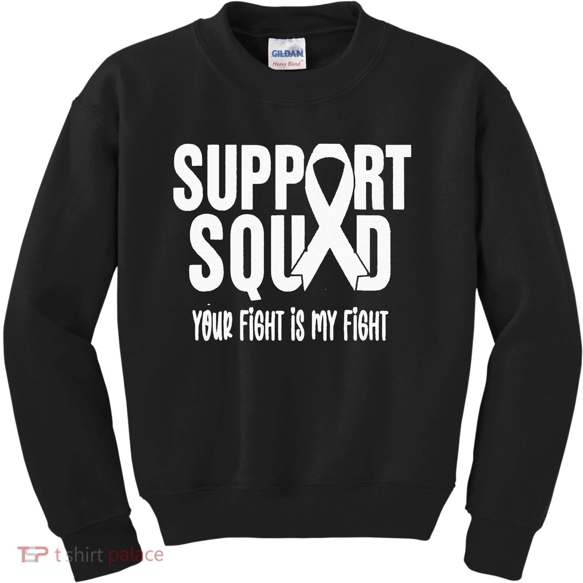 Lung Cancer Support Squad Lung Cancer Awareness Kids Sweatshirt