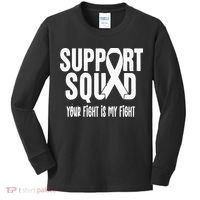 Lung Cancer Support Squad Lung Cancer Awareness Kids Long Sleeve Shirt thumb 0