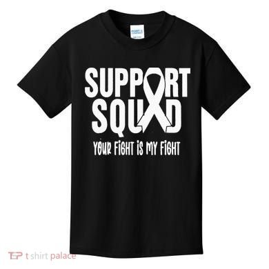 Lung Cancer Support Squad Lung Cancer Awareness Kids T-Shirt