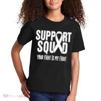 Lung Cancer Support Squad Lung Cancer Awareness Kids T-Shirt thumb 2