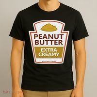 Lazy Costume S Peanut Butter Extra Creamy For Halloween T-Shirt thumb 3