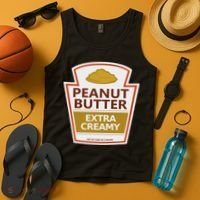 Lazy Costume S Peanut Butter Extra Creamy For Halloween Tank Top thumb 4