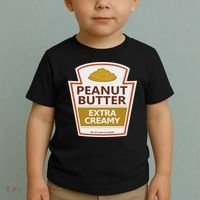Lazy Costume S Peanut Butter Extra Creamy For Halloween Toddler T-Shirt thumb 2