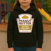 Lazy Costume S Peanut Butter Extra Creamy For Halloween Kids Hoodie thumb 3
