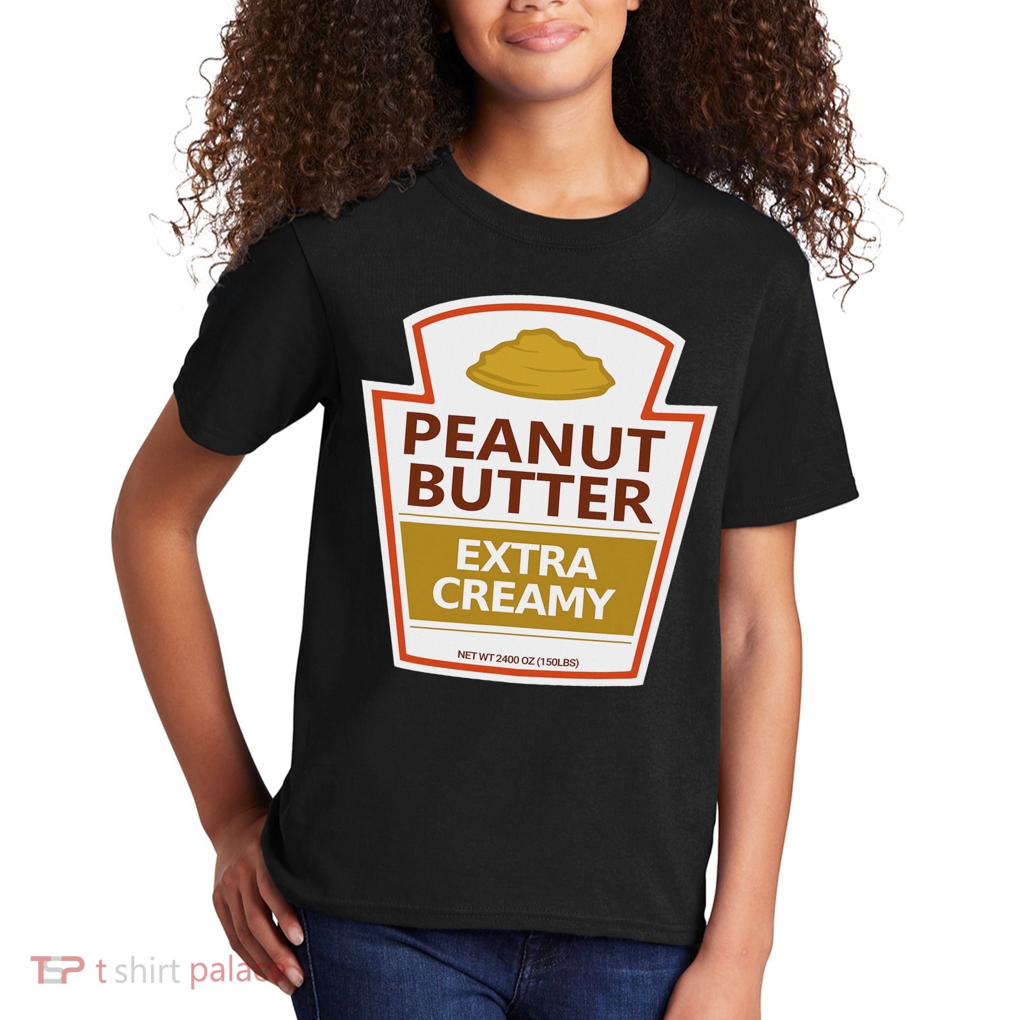 Lazy Costume S Peanut Butter Extra Creamy For Halloween Kids T-Shirt