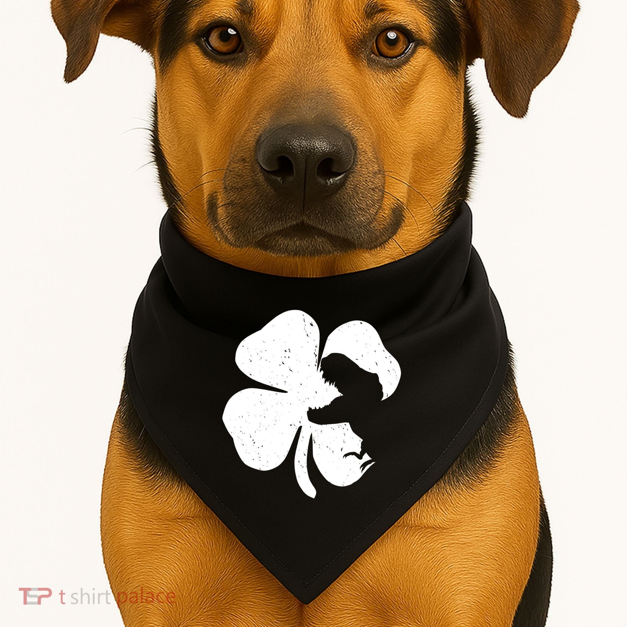 Lucky Clover St Patrick's Dinosaur USA-Made Doggie Bandana