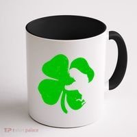 Lucky Clover St Patrick's Dinosaur Coffee Mug thumb 1