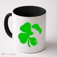 Lucky Clover St Patrick's Dinosaur Coffee Mug thumb 0