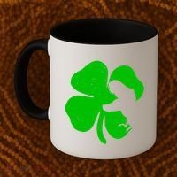 Lucky Clover St Patrick's Dinosaur Coffee Mug thumb 2