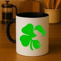 Lucky Clover St Patrick's Dinosaur Coffee Mug thumb 4