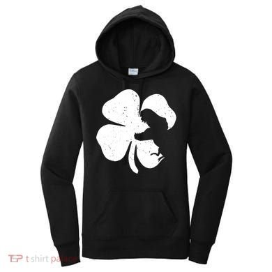 Lucky Clover St Patrick's Dinosaur Women's Hoodie