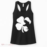 Lucky Clover St Patrick's Dinosaur Women's Tank Top thumb 0