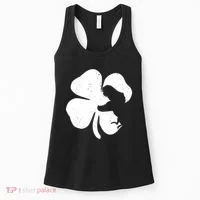 Lucky Clover St Patrick's Dinosaur Women's Tank Top thumb 0