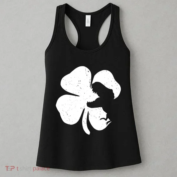 Lucky Clover St Patrick's Dinosaur Women's Tank Top